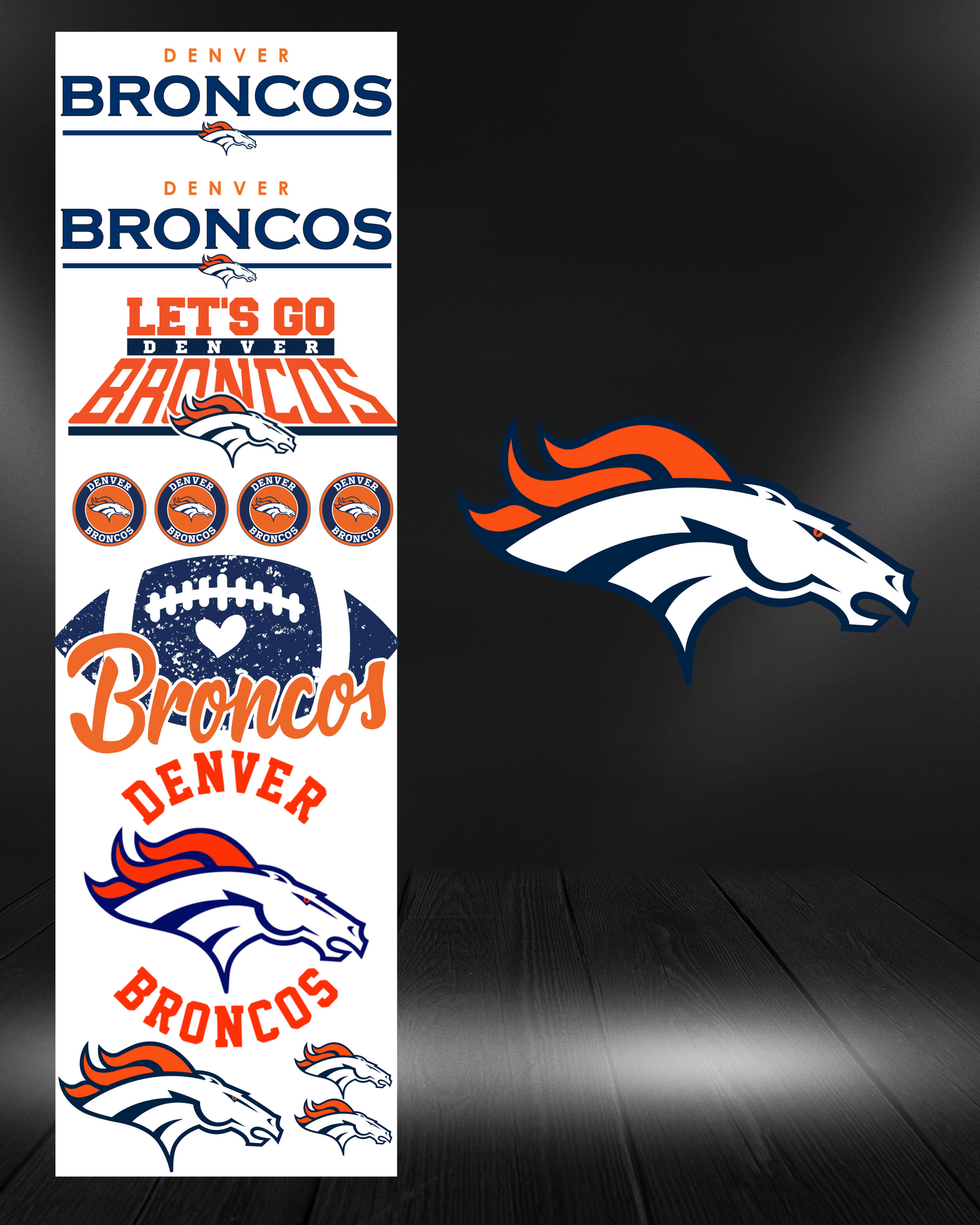Broncos Pre Made Gang Sheet