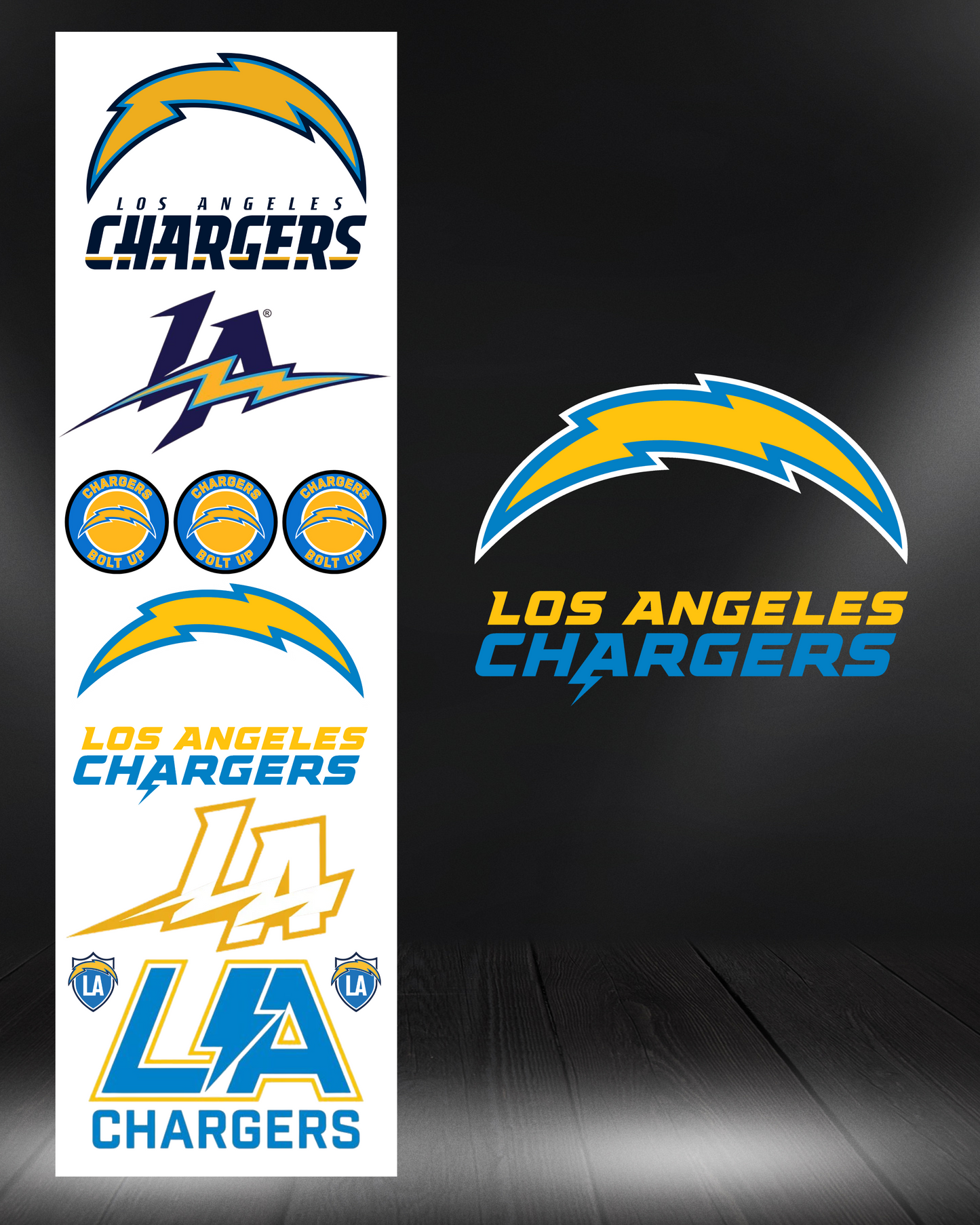 LA Chargers Pre Made Gang Sheet