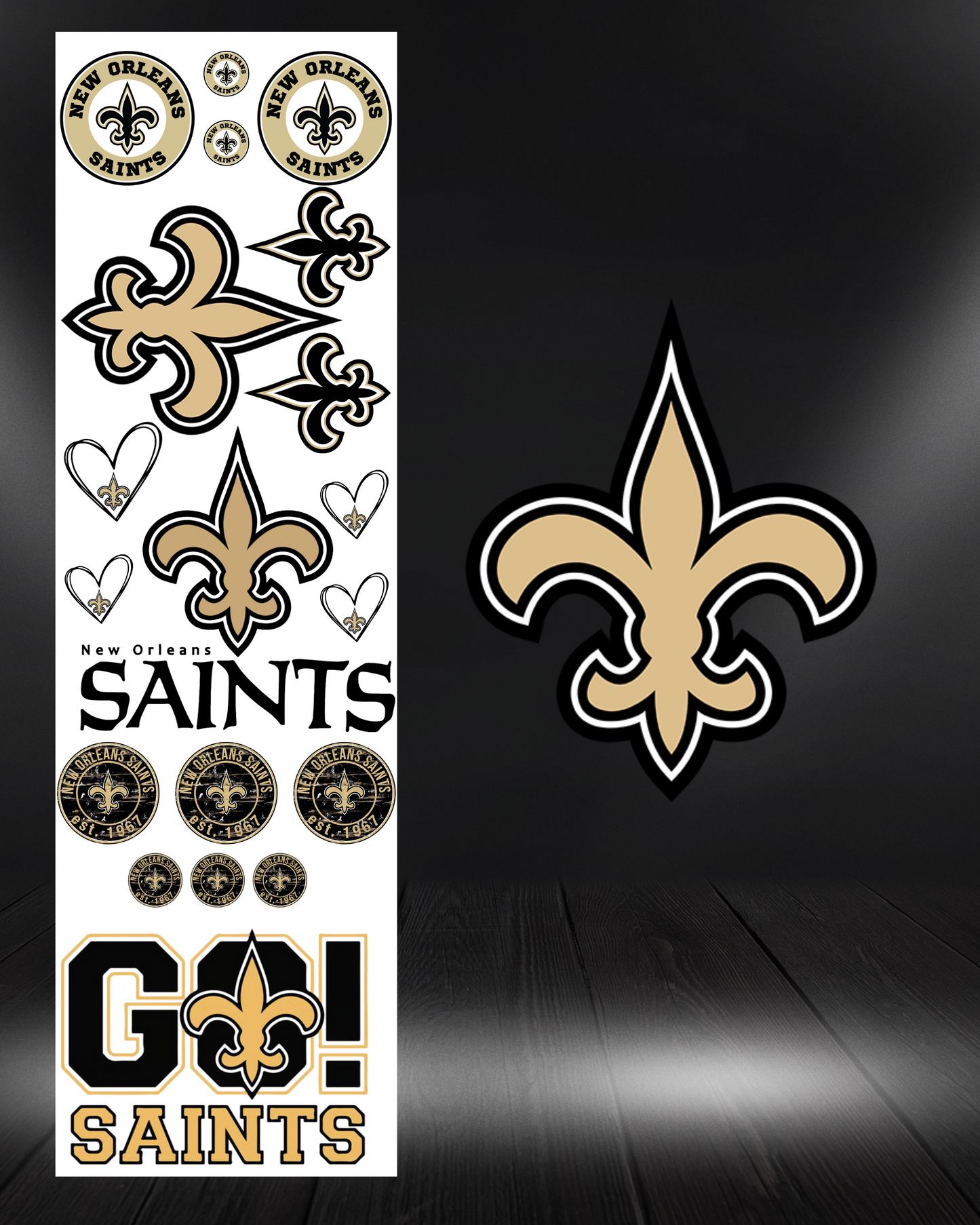 Saints Pre Made Gang Sheet