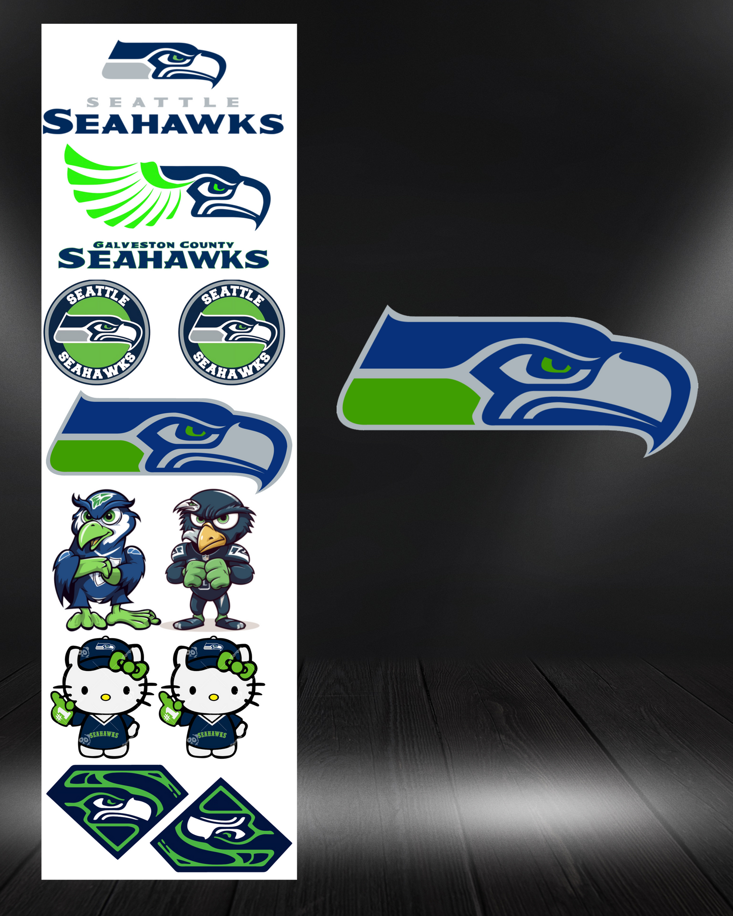 Seahawks Pre Made Gang Sheet