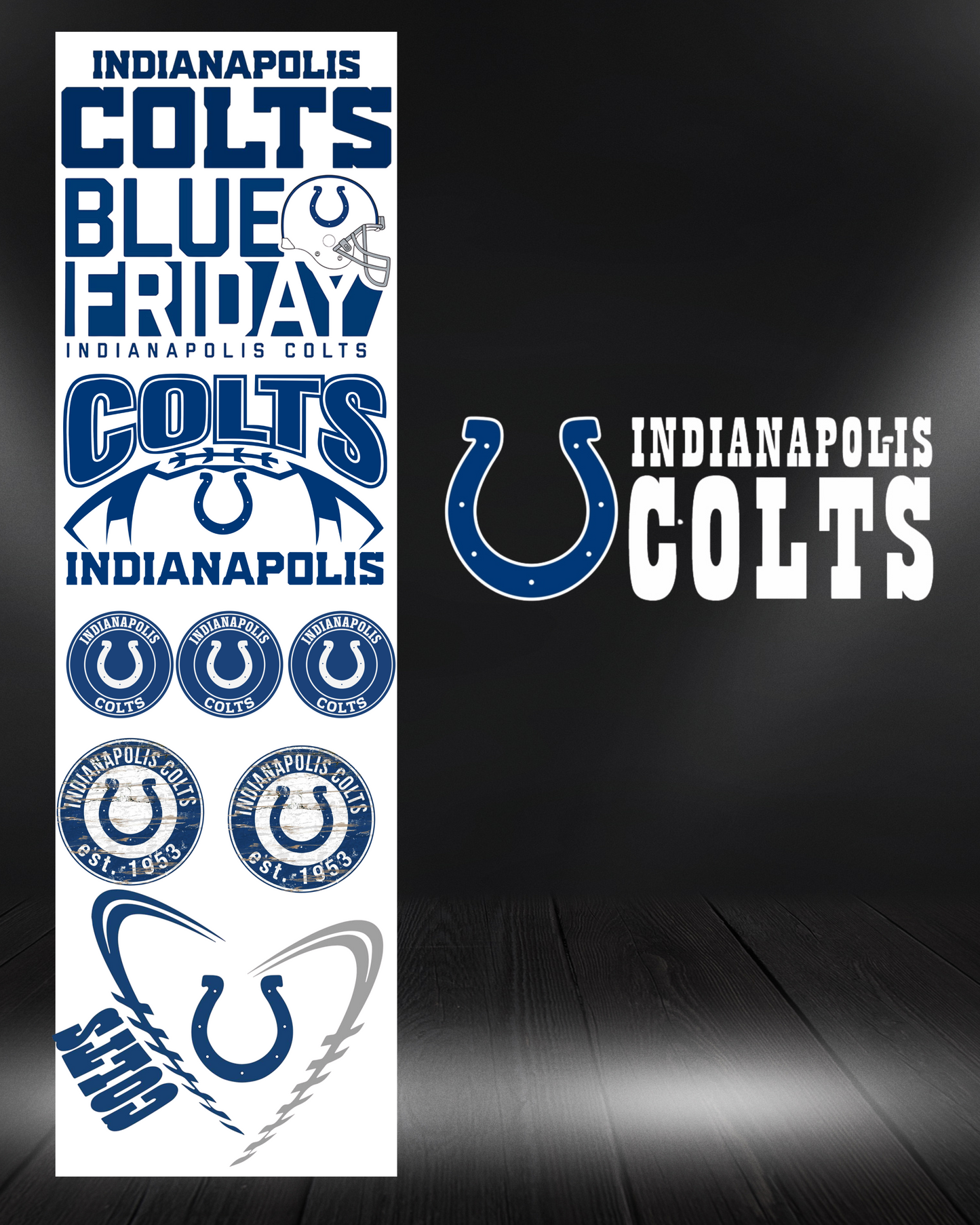 Colts Pre Made Gang Sheet