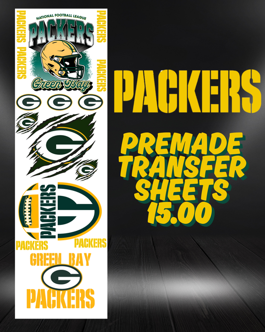 Greenbay Packers Pre Made Gang Sheet